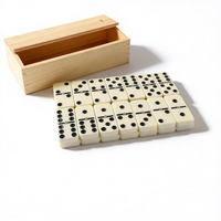 Jeu de dominos professionnel personnalisé double six, jeu de dominos personnalisé avec logo, boîte en plastique de couleur avec logo, fabrication