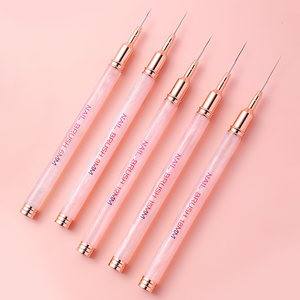 Nouvel ensemble portable <span class=keywords><strong>de</strong></span> stylos roses pour nail art, 5 pièces, pour <span class=keywords><strong>dessin</strong></span> <span class=keywords><strong>de</strong></span> lignes, peinture fine, traçage <span class=keywords><strong>de</strong></span> lignes et outils <span class=keywords><strong>de</strong></span> fleurs - Product Image 4
