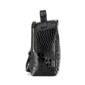 Mochila Pequeña de Piel de Cocodrilo Siamés, Mochila Versátil para Mujer, Mochila de Viaje de Gran Capacidad - Product Image 4