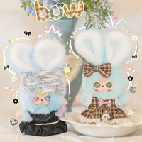 Vente en gros de jouets en peluche pour bébés Three Oli's Wardrobe, figurines en vinyle Bb3 Bunnies avec de magnifiques vêtements de poupée, 12 pièces