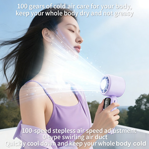 Ultra High Speed Portable Handheld Semiconductor Ice Compress Cooling 100-Speed Stepless Rechargeable <b>Mini</b> <b>Fan</b> for Travel - Product Image 6