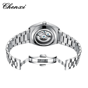 8856 Men's Luxury Sports Mechanical Watch Stainless Steel with Hollow Design <b>Automatic</b> Butterfly Buckle Waterproof <b>Wristwatch</b> - Product Image 4