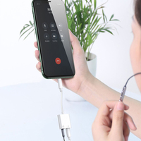 Offre Spéciale – Adaptateur Audio OTG 2-en-1 pour Casque, Prise Jack 3,5 mm, Coque Métallique, Câble Convertisseur de Charge pour iPhone, Blanc, En Stock, Court