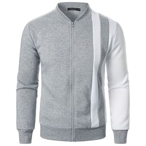 Áo hoodie nam mùa đông phối màu khóa kéo, áo cardigan in hình cổ đứng, áo hoodie mặc thường ngày - Product Image 4