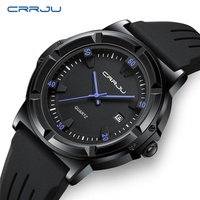 CRRJU Neue Uhr 5030 Herren- und Damenuhr mit Gummiarmband Lässige Mode Business Wasserdichte Quarz-Armbanduhr für Männer