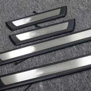 KQD, Nuevo Estilo, 4 Piezas, Material ABS, Antiarañazos, Protector de Umbral de Puerta Exterior para Jazz - Product Image 1