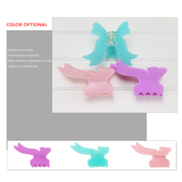 Pinces à cheveux élégantes 3D Big Wings Bow couleur pure acétate nœud papillon griffe de cheveux pour filles enfants accessoires de cheveux