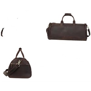 Sac de voyage convertible BSCI pour vêtements, avec compartiment à chaussures, sac de rangement vintage en cuir pleine fleur et PU - Product Image 3