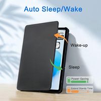 Étui de protection pour tablette Tab A11+ Plus 11 pouces 2025 – Housse en cuir PU avec support multi-angles et fonction veille/réveil automatique – Noir