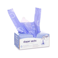 Fabricant de sac à couches en plastique pour bébé sac poubelle jetable PE parfumé pour couches pour bébés sac à couches HDPE avec poignée
