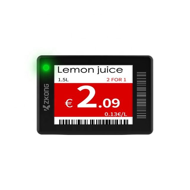 Zkong Wholesale High Quality 1.8 Inch E Ink Screen Display ABS Rectangle Electronic Price Tag Digital Shelf Labels 5 Year