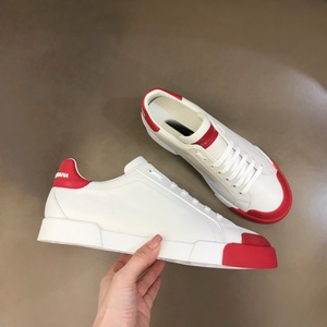 Sepatu Jalan Kaki Fitness Pria & Wanita Mewah Berkualitas Tinggi Nyaman Trendi Putih Merah Musim Dingin Karet dengan Lapisan Mikrofiber - Product Image 1