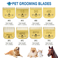 Lames de tondeuse pour animaux de compagnie Wadisino A5 professionnelles en acier inoxydable et en acier à haute teneur en carbone pour le toilettage des chiens