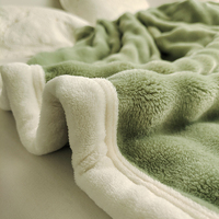 Koreanische Art Sofa decke Freizeit decke Hellgrüne Blasen Puff Luxus Weiche Warme Decke