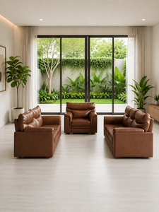 Ensemble de canapés 3-2-1 places chic et personnalisable avec revêtement en tissu sur mesure pour salon contemporain - Product Image 2