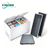 Congélateur coffre solaire 12V 24V 158L à compresseur DC, ouverture par le haut, pour camping-car, camping et stockage de viande à long terme aux États-Unis
