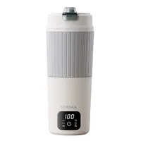 Bouilloire Électrique Portable Tout-en-un Isolée, Alimentation USB pour Voiture, Acier Inoxydable, Contrôle Numérique, Arrêt Automatique, Usage Domestique
