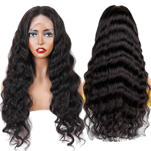 Free Shipping 4*4 <b>Deep</b> <b>Wave</b> Closure <b>Wig</b> Transparent Raw Indian Hair Hd Lace Closure Real Human Hair <b>Wig</b> for Women - Product Image 3