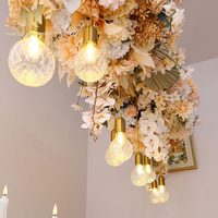 Lustre à LED pour décoration d'intérieur de style nature fleur mariage fête