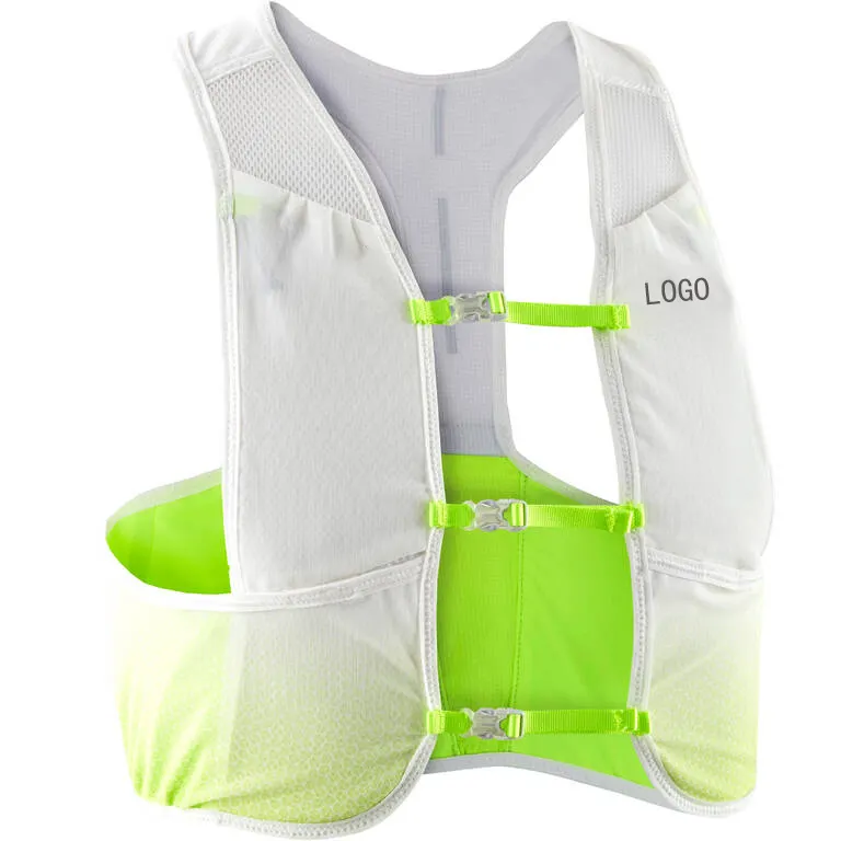 Stylish Marathon vest chạy Ba lô màu trắng và màu xanh lá cây đa mục đích handiness Hydration Ba Lô Túi thể thao