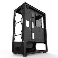 Caja de PC para Juegos MicroATX de Torre Media de Alto Rendimiento, Fabricada en Acero, con Ventana Lateral
