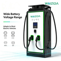 Chargeur de voiture 120 kW OCPP APP, chargeur rapide DC standard US, station de charge EV à double pistolet pour la recharge sur autoroute
