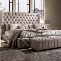 Prix direct d'usine cadre de lit simple Queen King moderne confortable maison hôtel meubles double taille doux chambre lit de rangement