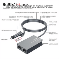 Adaptateur Ethernet Starlink Gen 2 à 2 ports RJ45, vitesse 1 Gbps, contacts en cuivre, rectangulaire, pour internet satellite - 2 appareils simultanément
