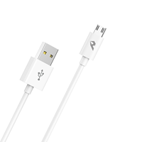 Nylon blanco USB 2,0 a Micro USB 2.4A Cable de datos de 1 metro de largo Cable de carga micro USB de cobre puro