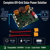 Contrôleur de charge solaire MPPT PCBA 10A 11V-30V Connecteur XT60 pour batterie lithium LiFePO4, carte de circuit pour station d'alimentation DIY, vente en gros
