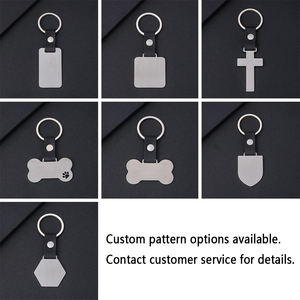 新上市定制圆形不锈钢皮革钥匙扣支持激光打标 - Product Image 6