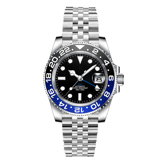 Luxury Men's Mechanical Automatic Business Watch Montre Homme 10ATM Waterproof Stainless Steel Strap Genuine Sapphire NH34 Diver