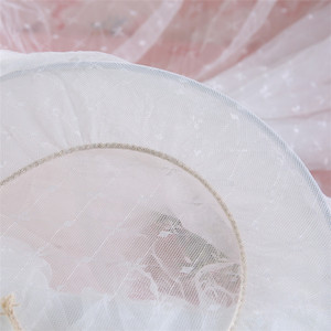 Height Adjustable Palace <strong>Round</strong> Baby Bed Mosquito Net for <strong>Crib</strong> Lace Baby Bed Canopy Mosquito Net with Stand - Product Image 5