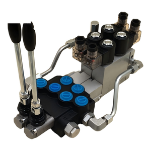Válvula direccional monobloque electrohidráulica manual de doble control Huamao de 40 litros por minuto y 2 bobinas, flujo estable de 15 kg, Shandong - Product Image 4