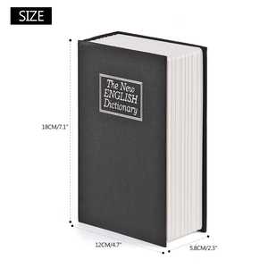 Salvadanaio a Forma di Dizionario Inglese con Chiave, Cassaforte per Monete e Contanti, Scatola di Risparmio con Serratura - Product Image 6
