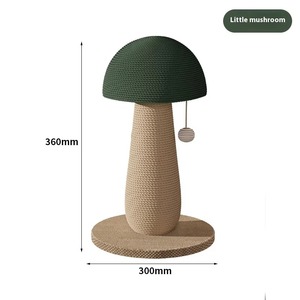 Pilzförmiger Katzenkratzer für Hauskatzen zum Schutz von Möbeln, Katzenkratzbaum mit Sisal und Ballspielzeug - Product Image 4