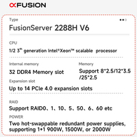 2288H V6 V7 xFusion Nas System Komputer Beli Penyimpanan A Server Dan Workstation PC 10Gbps Dedicated Gpu Ai Rack Server