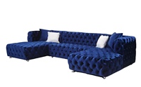 Tufted Chesterfield Modular Sofa Chesterfield U-förmige Schnitt Wohnzimmer Sofas