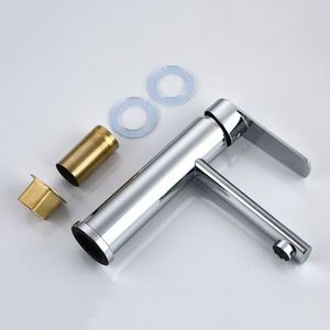 Robinet de lavabo moderne en acier inoxydable 304 de haute qualité, finition chromée, à montage sur comptoir, avec poignée unique et valve en céramique pour salle de bain et chambre à coucher - Product Image 5