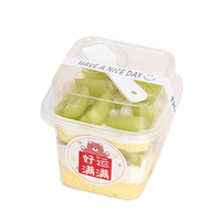 IMEE 300ml Bécher carré transparent en plastique, petit gobelet à dessert pour mousse, gâteau, tiramisu et pudding, matériau PET avec couvercle pour aliments