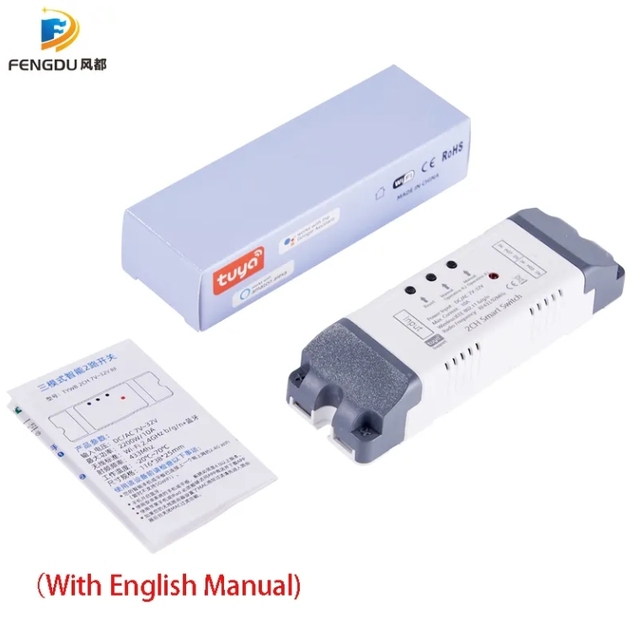 Tuya Relay Module 2CH Wireless Switch Google Home Compatible Remote Control RF433 Self Locking Interlocking Relay Module
