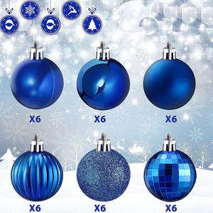 Adornos de bolas de Navidad Pequeños adornos inastillables para árbol de Navidad Bola colgante Fiesta de Bodas de vacaciones - Product Image 3