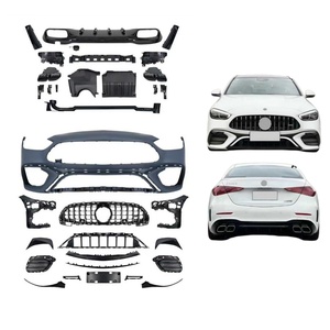 Vente chaude pour kit AMG63 pour Mercedes-Benz Classe C W206 2022-2026 |   Kit de pare-chocs avant, calandre, embouts d'échappement, lèvre avant et spoiler de toit - Product Image 1