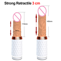 Dildo Automático con 14 Modos de Funcionamiento, Múltiples Escenas, Fuerte Retracción y Calentamiento Inteligente, con Ventosa para Mujeres