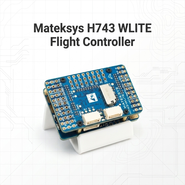 Mateksys H743 WLITE Flight Controller STM32H743 ICM42688P SD Card Slot 2-6S LiPo Triple BEC for FPV Fixed Wing RC Airplane