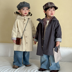 Nouvelle Collection 2026 – Manteau Mi-Long Ample à Capuche pour Bébés et Enfants (Filles et Garçons) – Tendance Printemps-Automne - Product Image 4