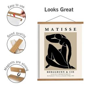 <span class=keywords><strong>Cadre</strong></span> magnétique en bois pour affiches, support mural pour livres, bricolage, en teck et pin, pour peintures, toiles, affiches et <span class=keywords><strong>photos</strong></span> - Product Image 1