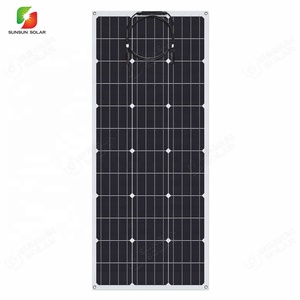 Panneau solaire flexible pliable SUNSUN 100W 18V ETFE sans cadre entièrement noir <span class=keywords><strong>pour</strong></span> voiture, voyage, utilisation en extérieur - Product Image 3