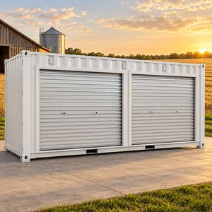 Portes enroulables de rangement autoportantes au design moderne pour conteneurs maritimes de jardin, porte à enroulement finie avec ouverture manuelle - Product Image 1