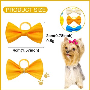 Nouveaux élastiques et bandeaux pour animaux de compagnie de couleur unie, couleur macaron, accessoires pour chats et chiens, en stock - Product Image 4